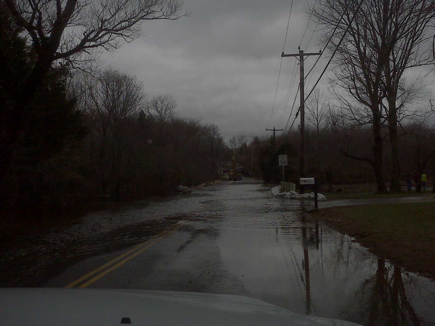 Flooded road