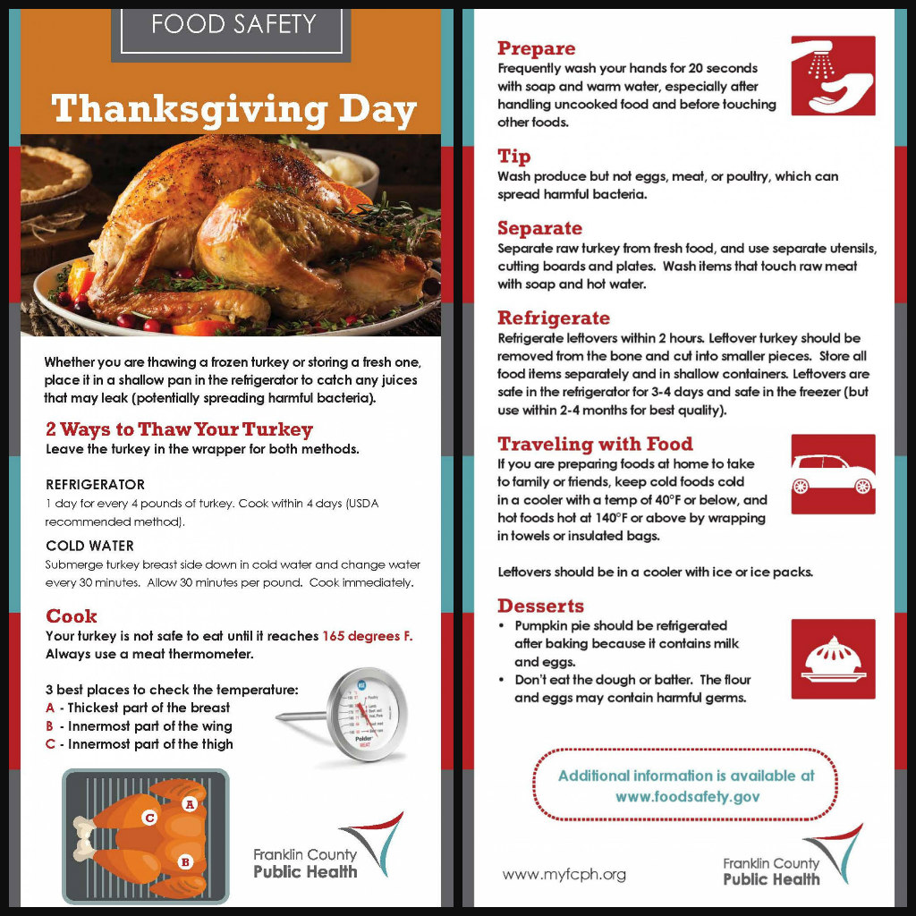 Holiday Food Safety Pamphlet