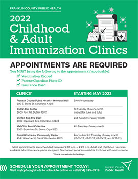 FCPH 2022 Immunization Clinic Flier in English